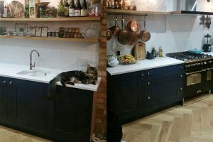 Quartz kitchen worktop