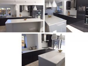 Kitchen in Bianco Ice 30mm